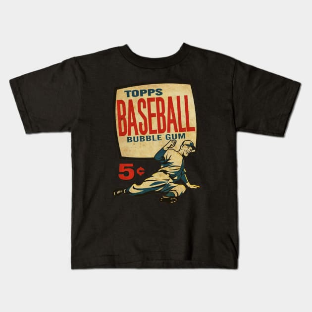 VINTAGE BASEBALL - BASEBALL TOPPS 1987 Kids T-Shirt by kedaiadon